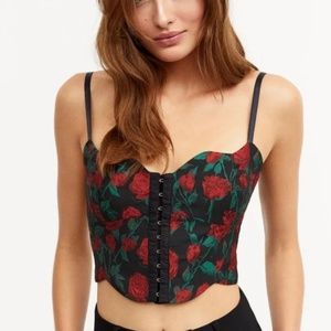 For Love & Lemons Vivien Rose Bustier Top